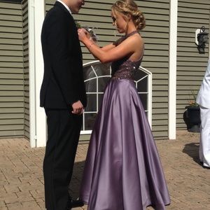 Beautiful lavender 2 piece prom dress